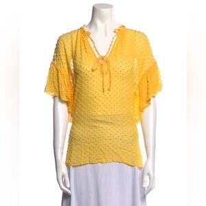 Alice + Olivia V-Neck Short Sleeve Blouse w/ Tags